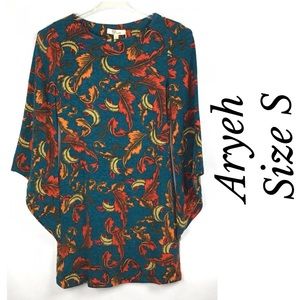 Aryeh Long Angel Sleeve Tunic Dress S Fall Leaves